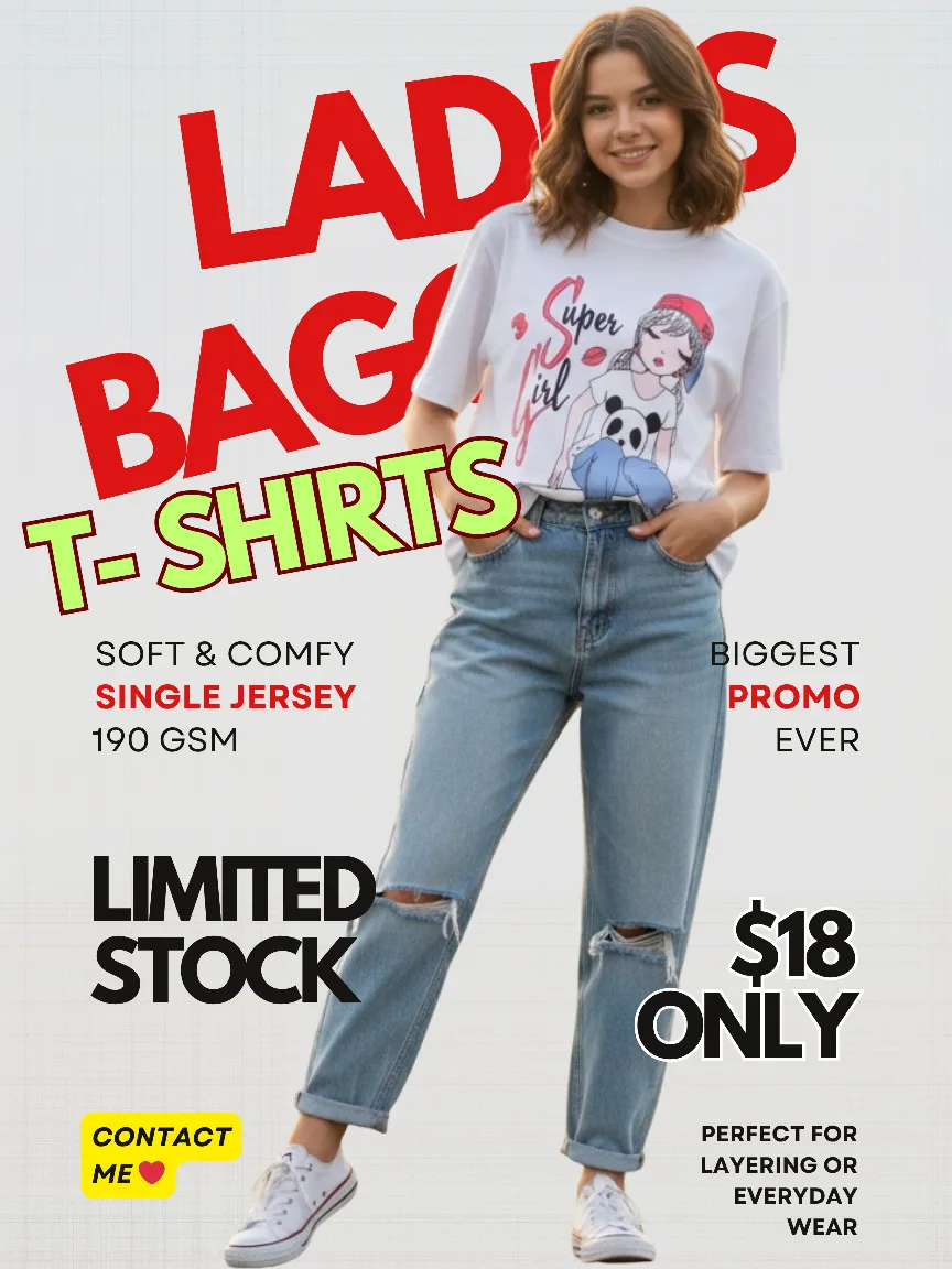 🩶 Ladies Baggy T-Shirts | Limited Stock 🩶