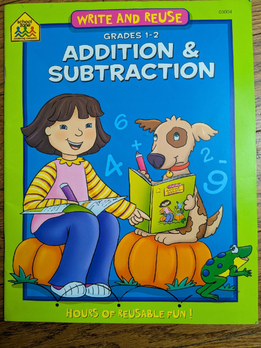 School Zone Write and Reuse Addition & Subtraction Workbook