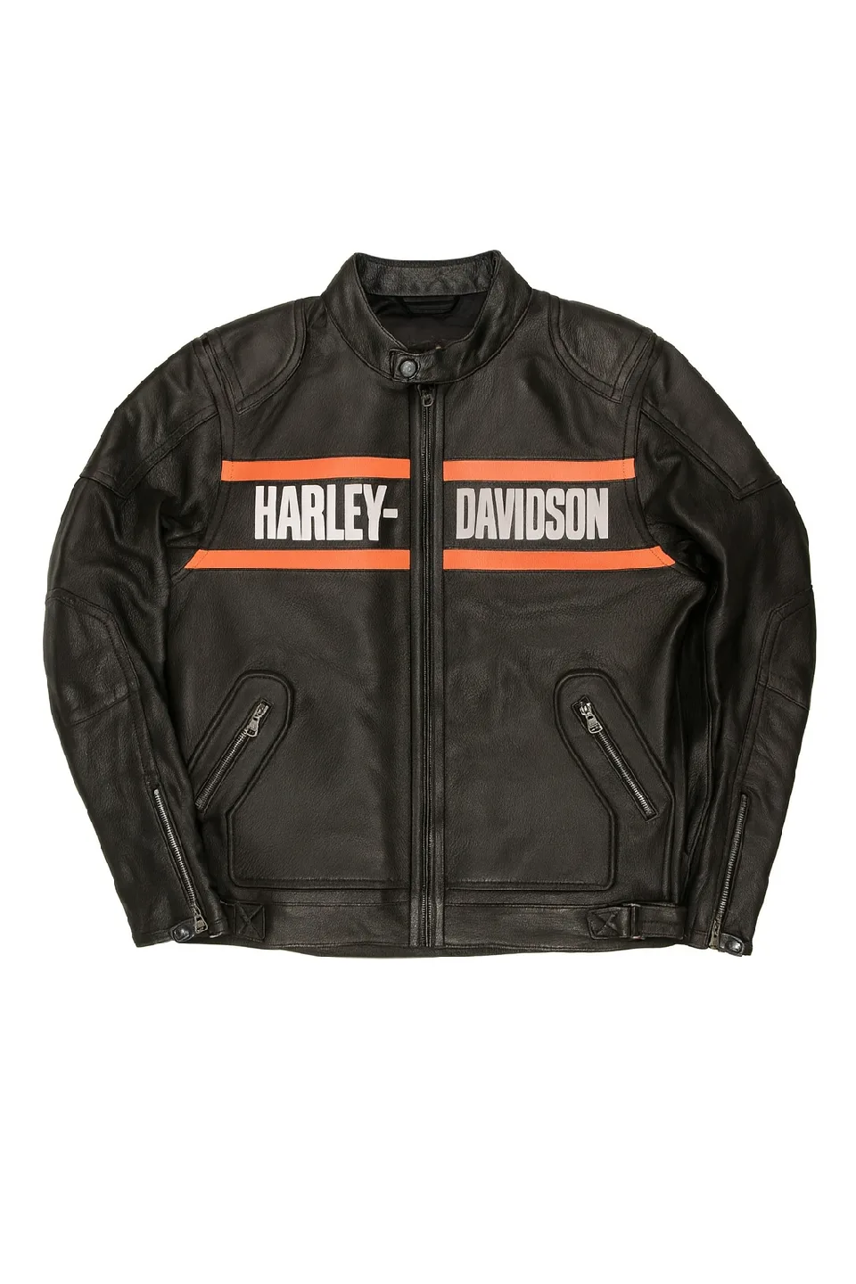 Harley-Davidson Black Leather Jacket Size L thumbnail