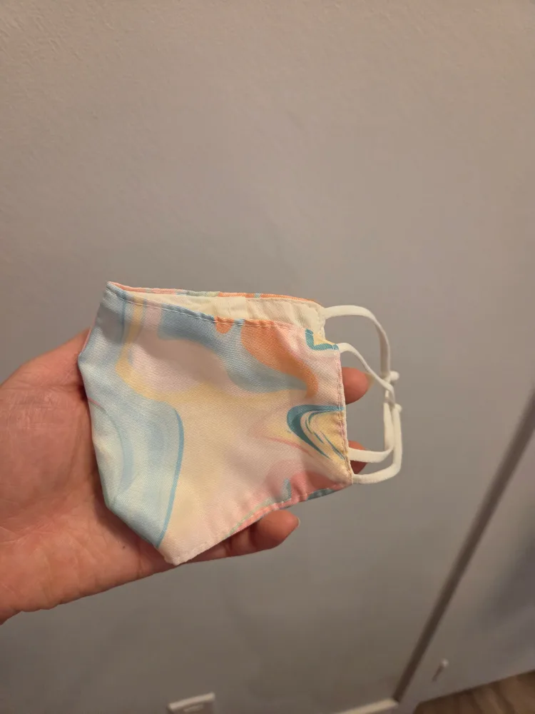 Fabric Face Mask - Pastel Swirl Design thumbnail