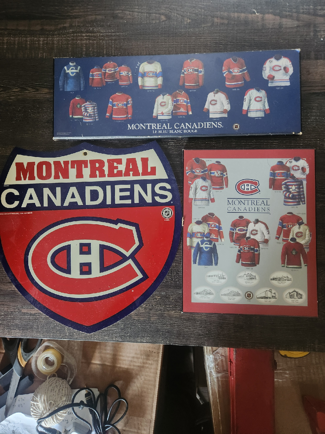 Montreal Canadiens Memorabilia - 3 Wall-Hangable Items