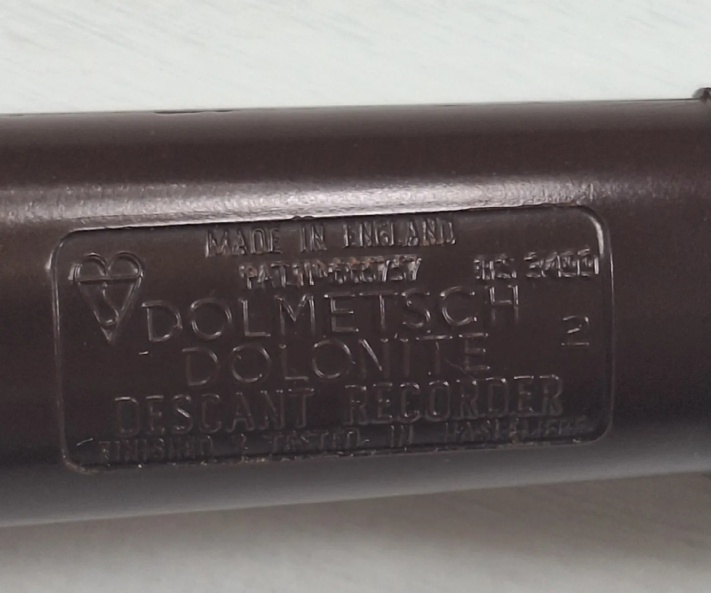 Vintage made in  England Dolmetsch Dolonite Descant Recorder image indicator(4)