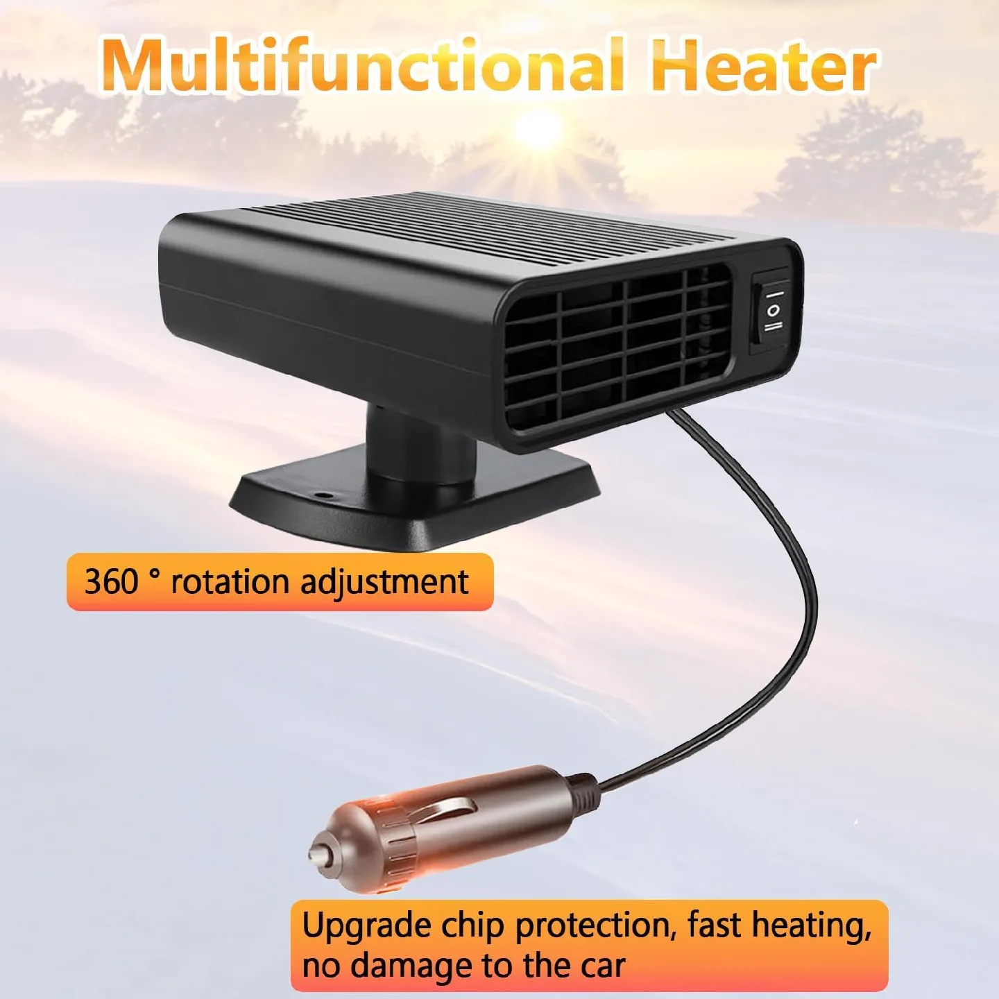 Car Heater, 12V Car Heaters for Vehicle Anti-Fog Plug image indicator(3)