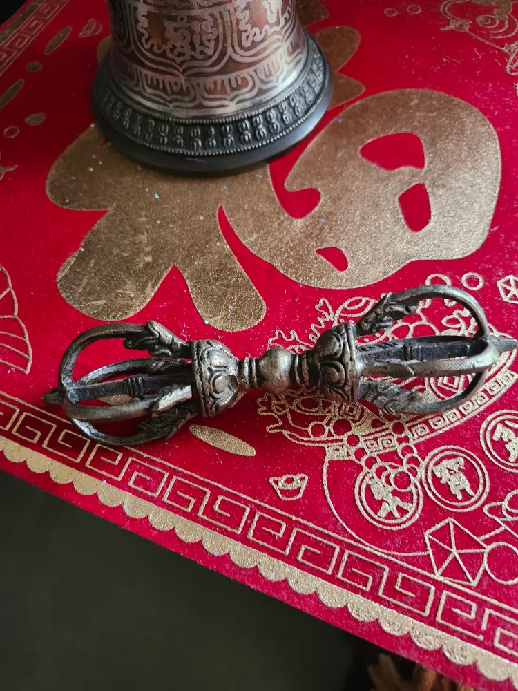 Tibetan Singing Bell with Dorje and Striker image indicator(2)