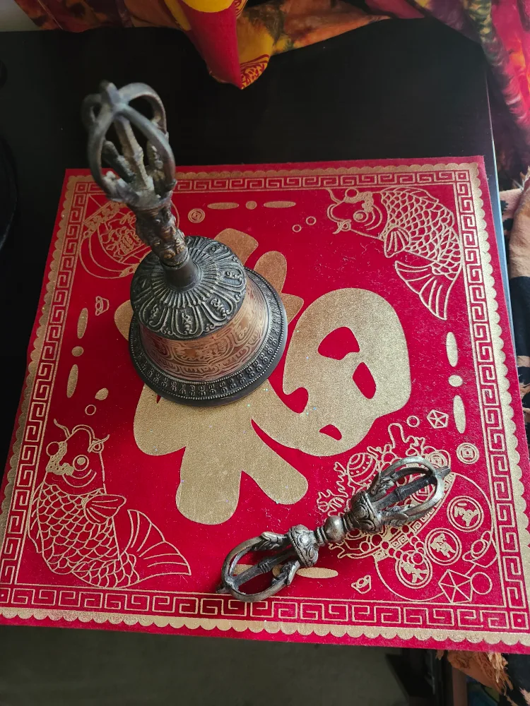 Tibetan Singing Bell with Dorje and Striker image indicator(3)