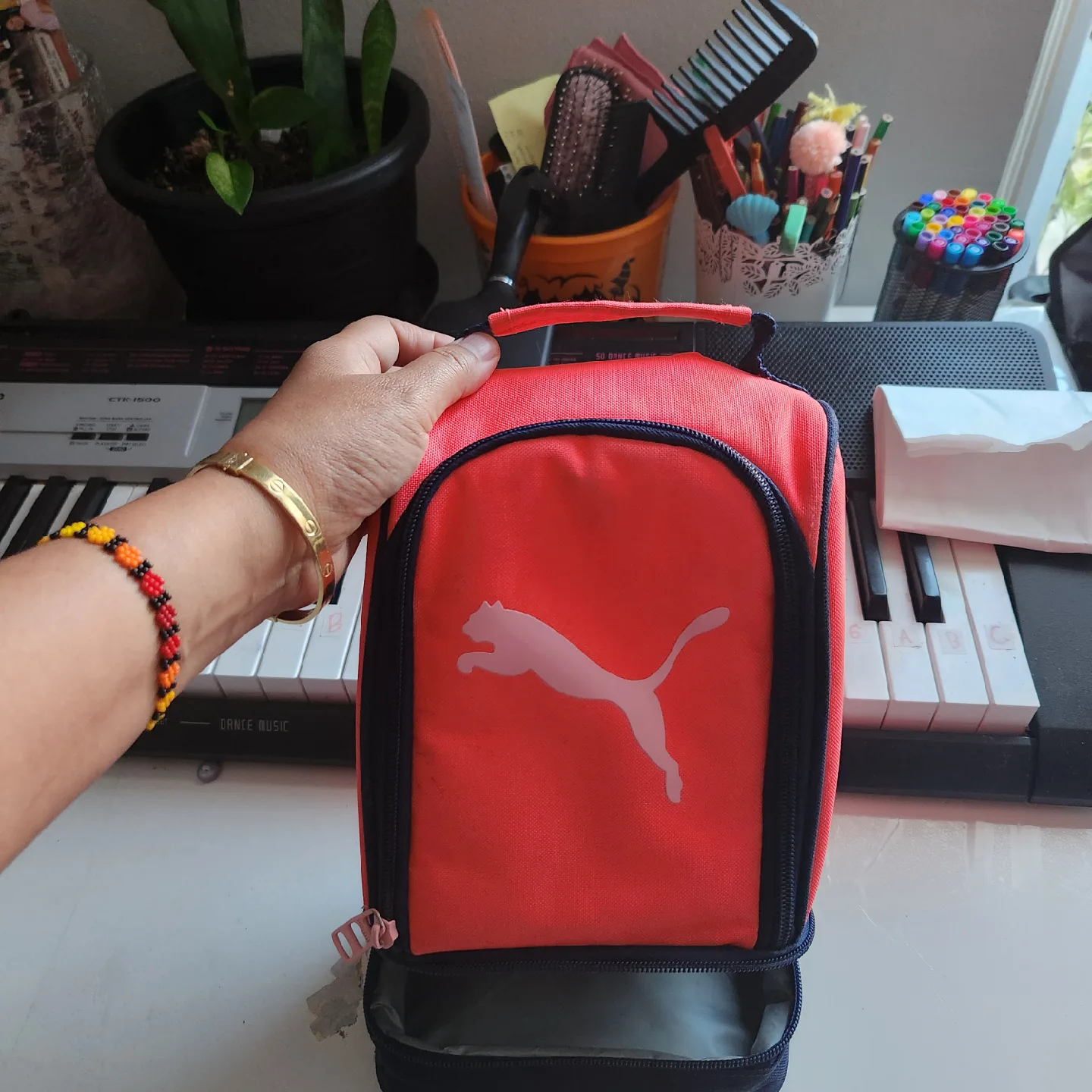 Puma Pink & Navy Lunch Bag image indicator(3)