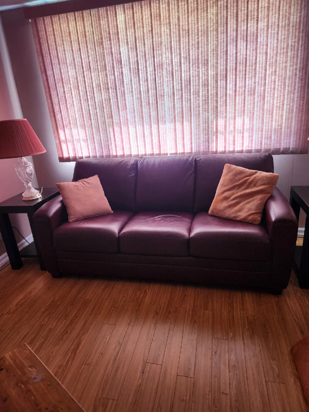 Burgundy Leather Sofa and Armchair Set image indicator(2)