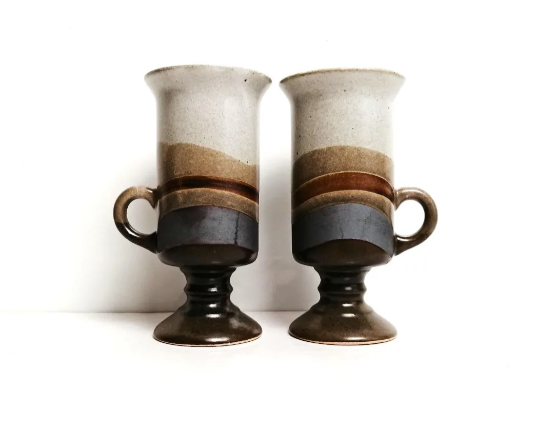 Pottery Irish Coffee Mugs ~ Stoneware thumbnail