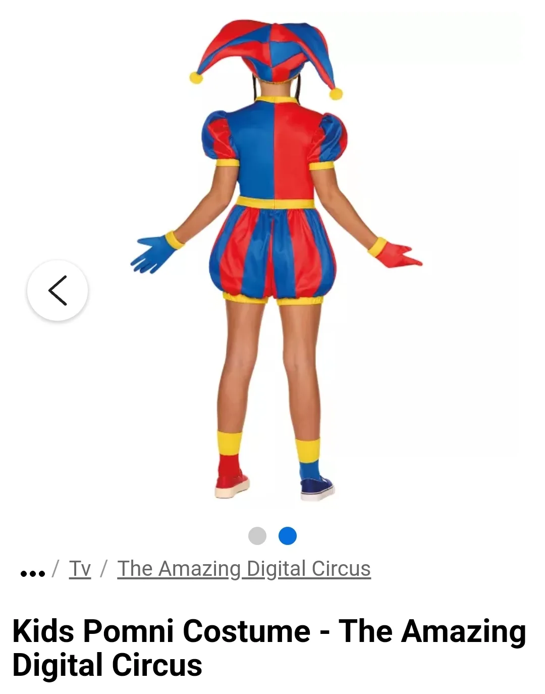 The Amazing Digital Circus - Pomni Costume Size Kids - Large image indicator(2)