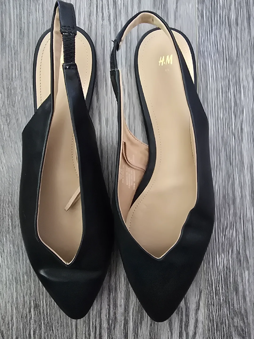 H&M Black Slingback Flats - Size 40 image indicator(2)
