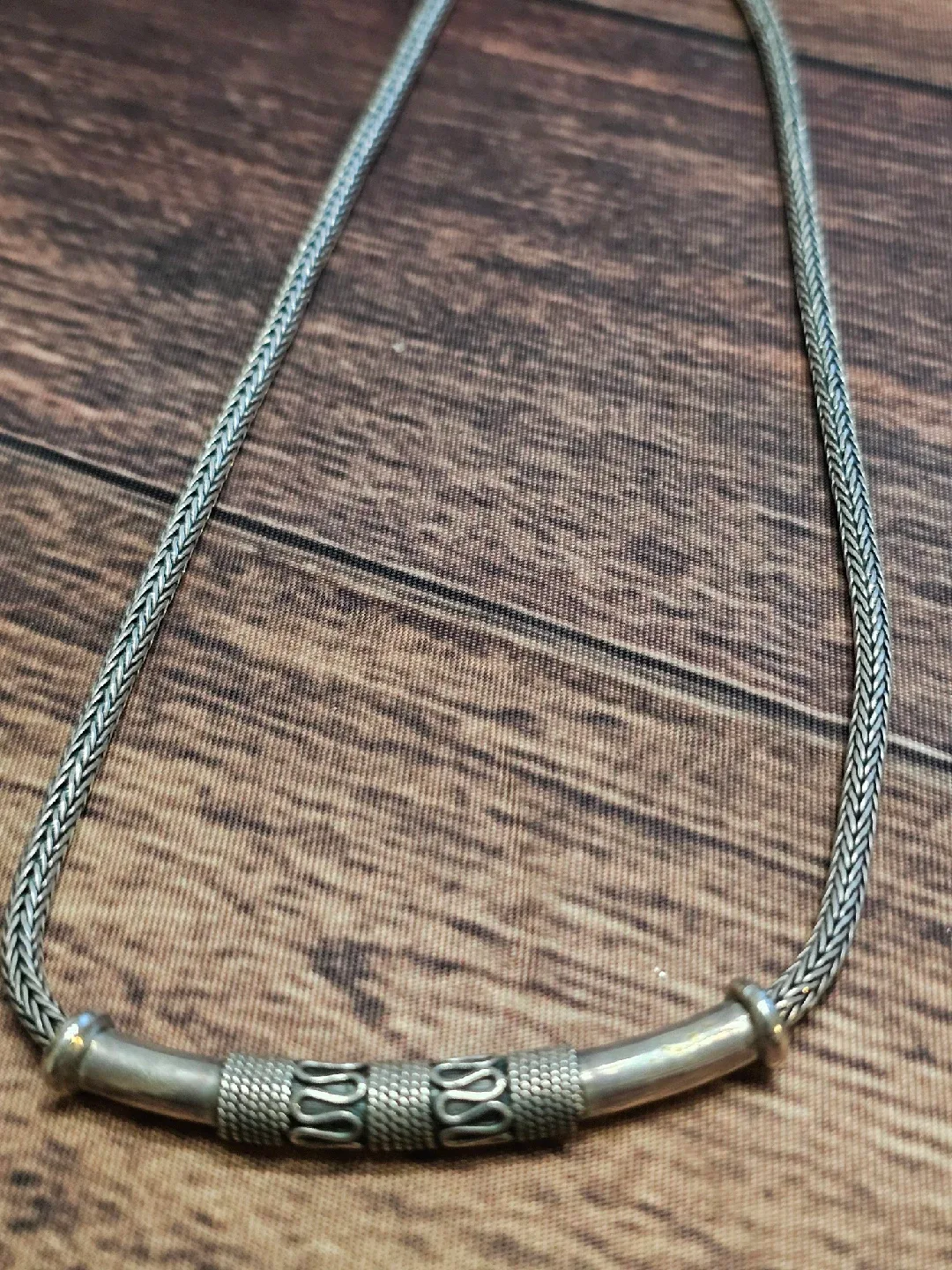 Silver Necklace Stamped 925 Italy image indicator(3)