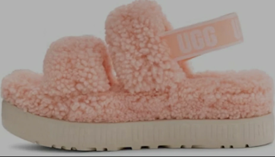 UGG Oh Fluffita Pink Slipper / Sandal Logo Elastic - photo 2