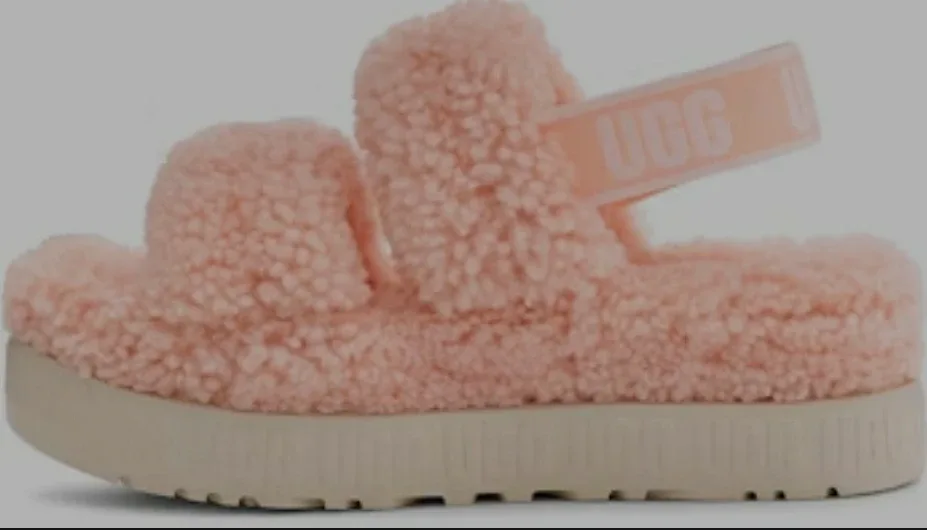 UGG Oh Fluffita Pink Slipper / Sandal Logo Elastic image indicator(2)