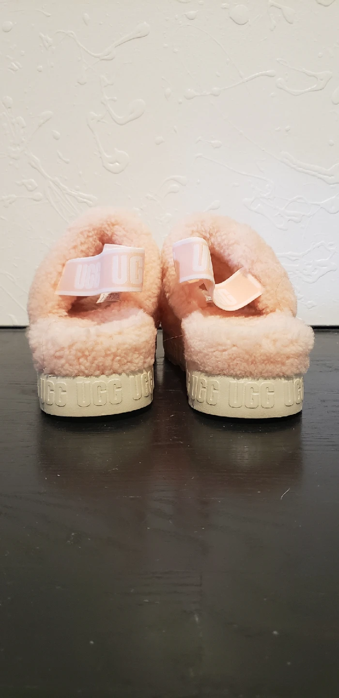 UGG Oh Fluffita Pink Slipper / Sandal Logo Elastic - photo 3