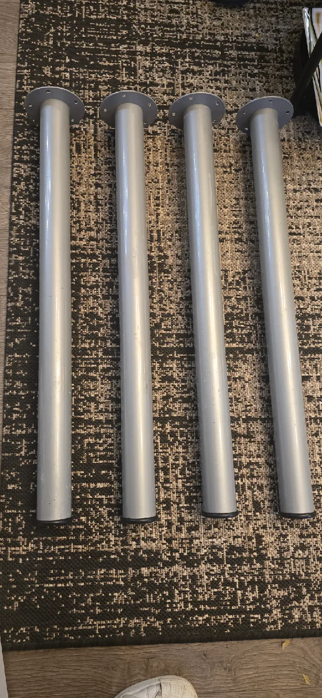 IKEA ADLIS Silver Table Legs - Set of 4 thumbnail