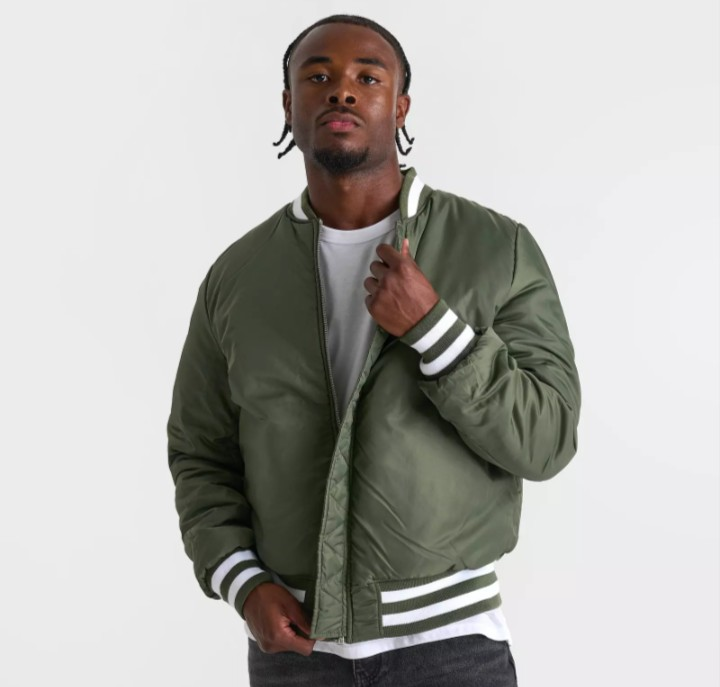 New York Yankees Alpha Industries Olive Green MA-1 Bomber Jacket - photo 4
