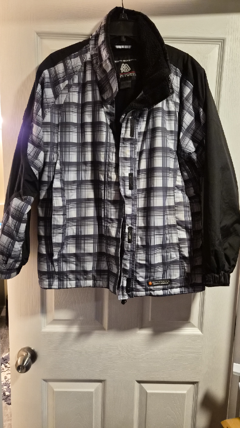 Misty Mountain Plaid Winter Jacket - Large