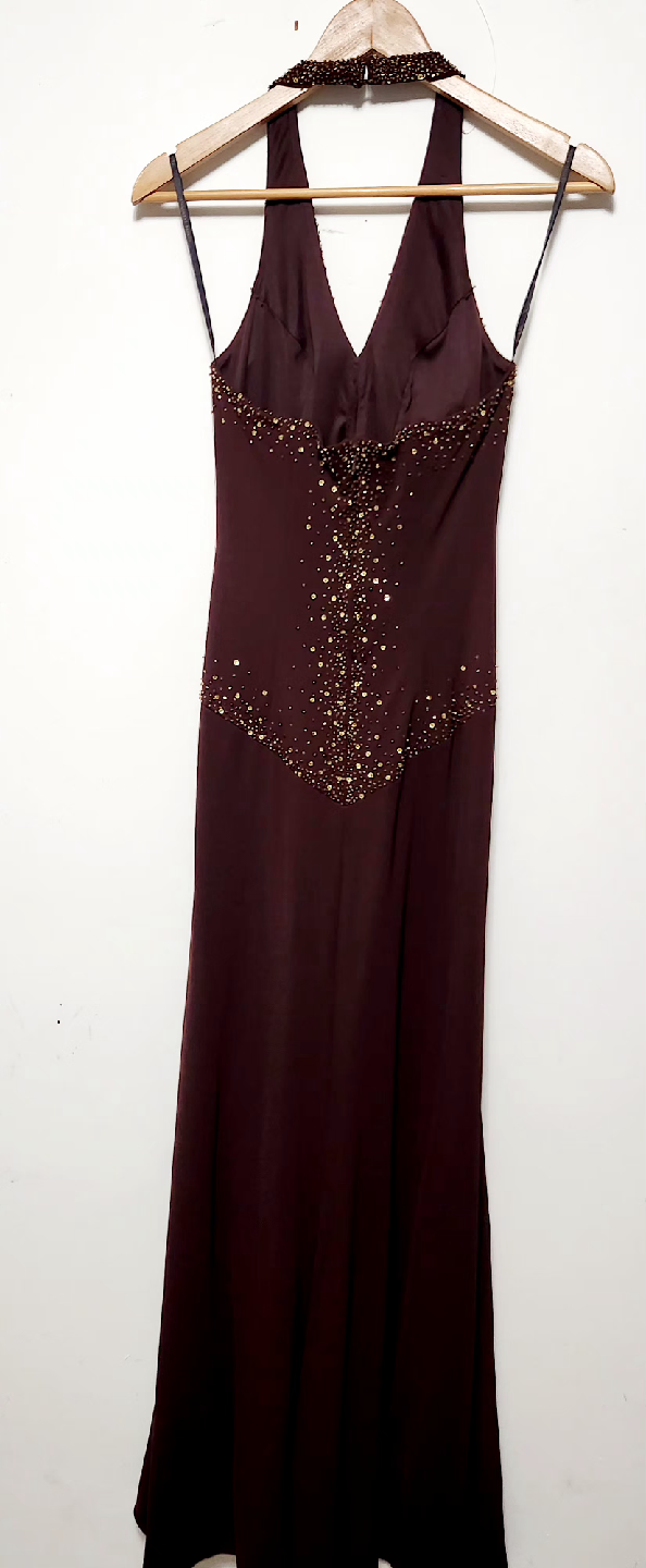 brand new Cutout Halter Dress - Size 6 Brown - photo 2