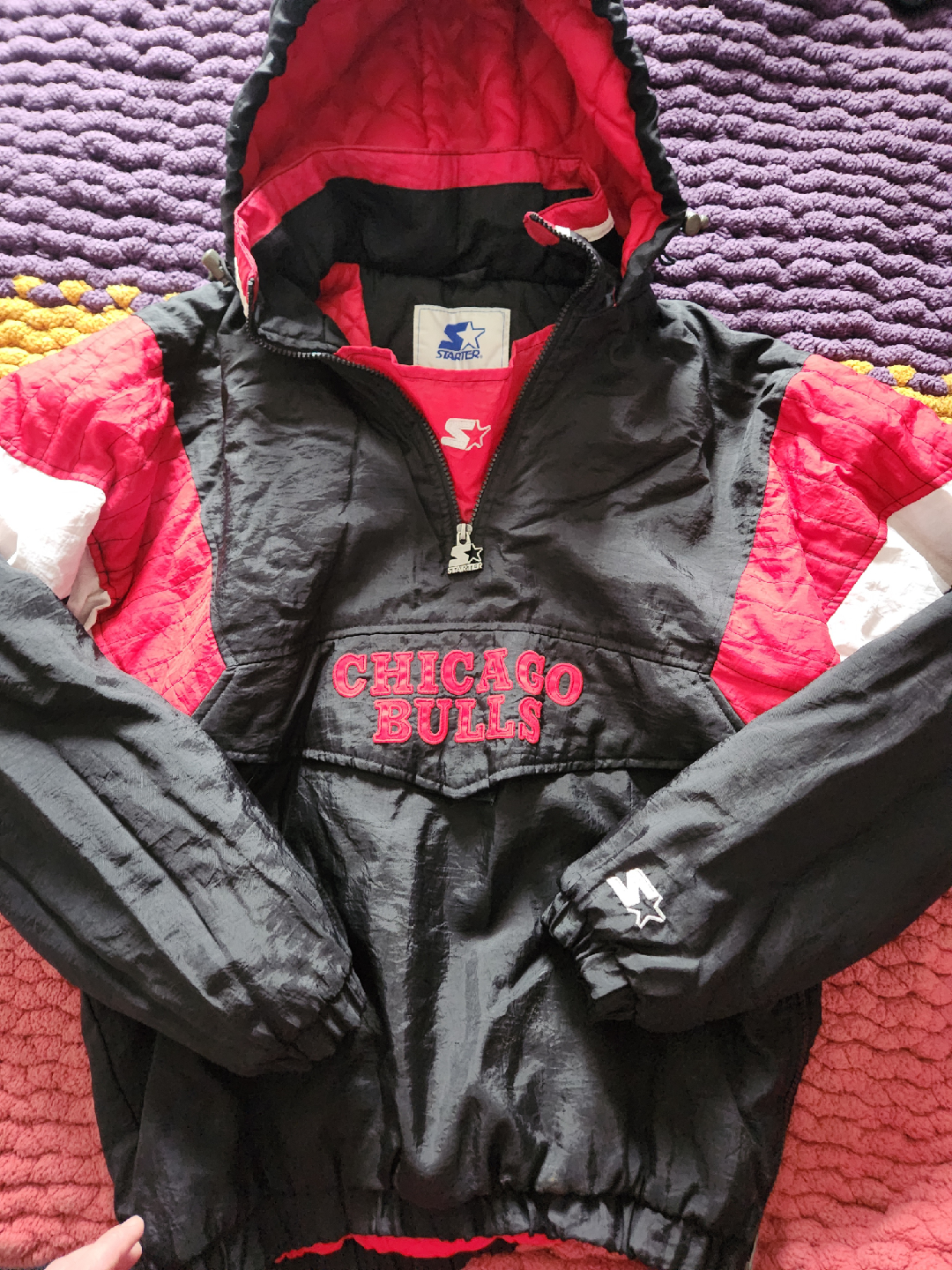 Starter Chicago Bulls Pullover Jacket, Size S