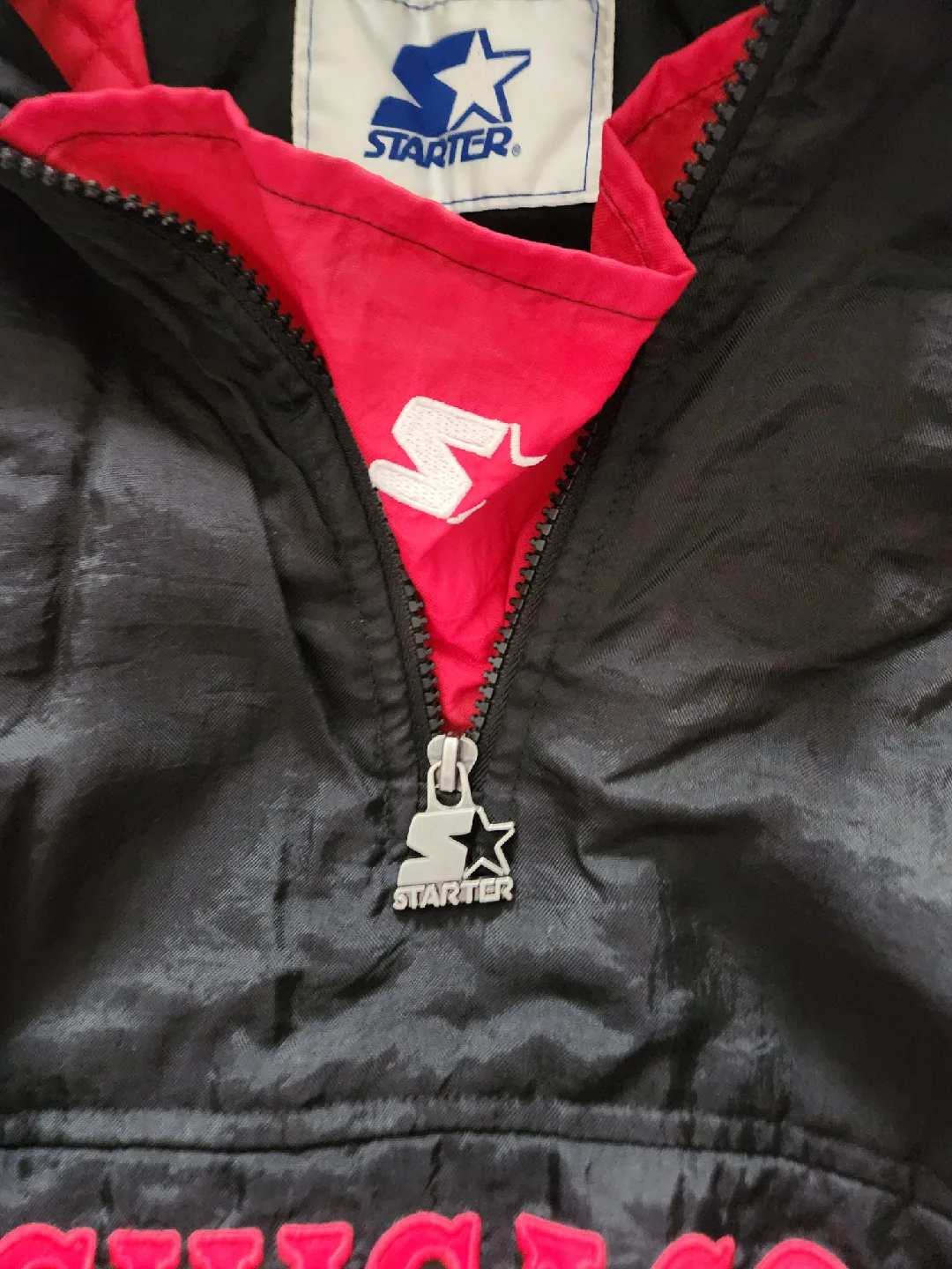 Starter Chicago Bulls Pullover Jacket, Size S image indicator(3)