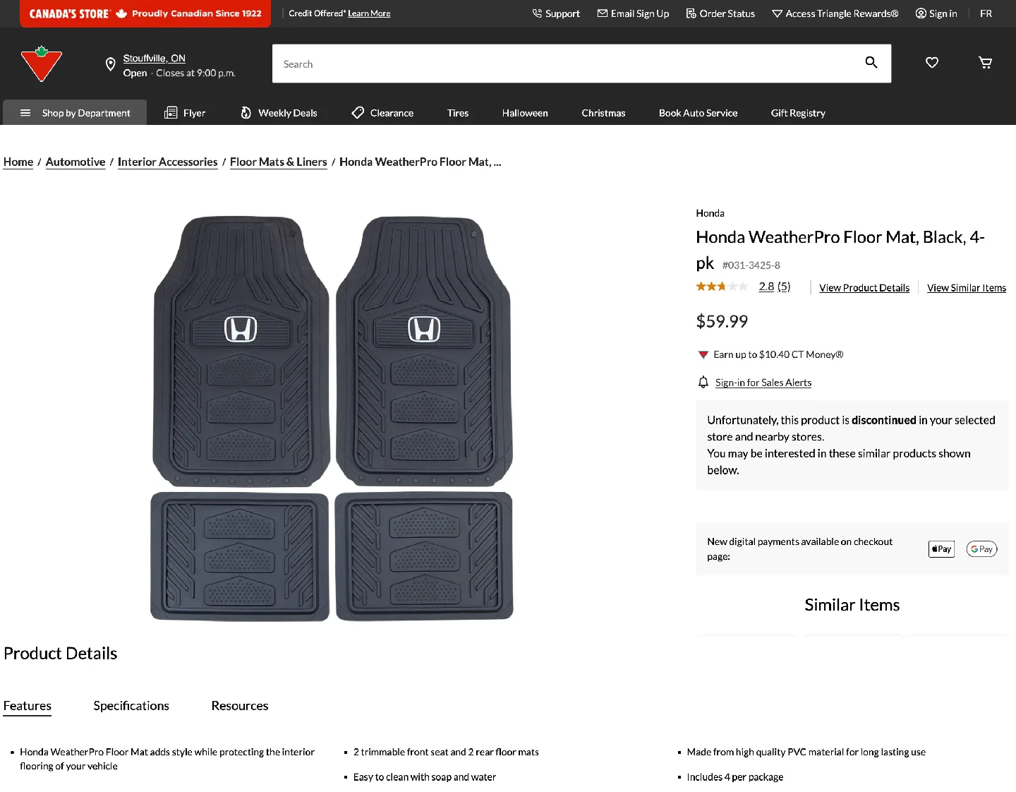 Honda WeatherPro Floor Mats, 4-pk image indicator(6)