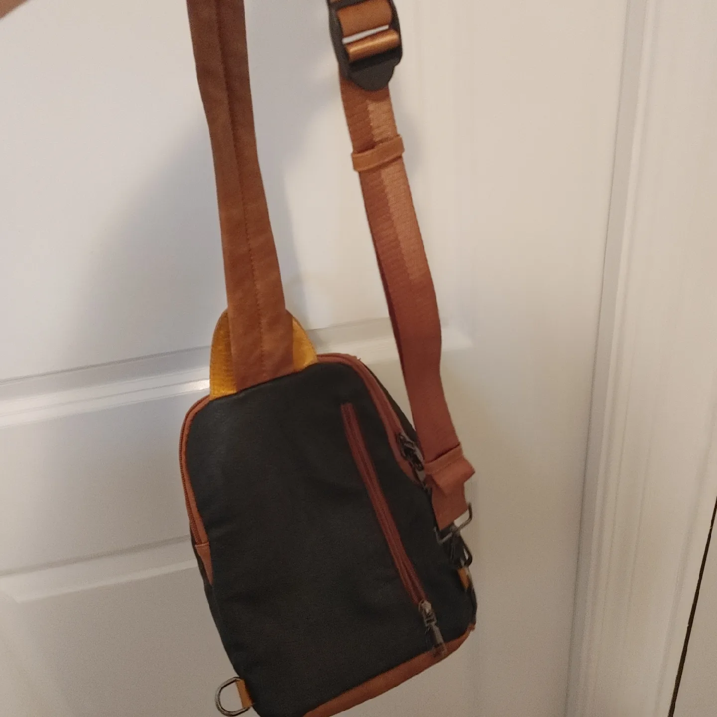 Black & Brown Crossbody  Backpack thumbnail