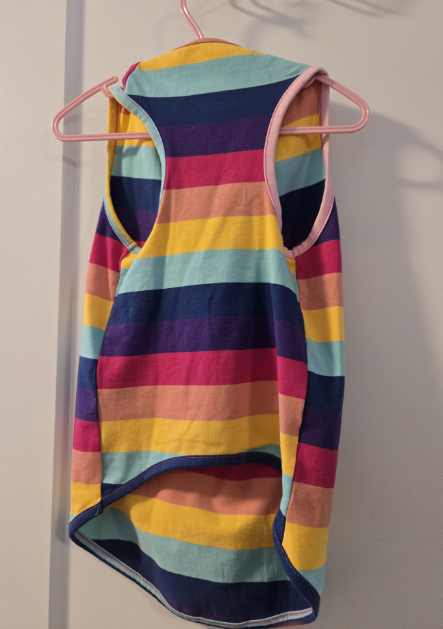 Rainbow Striped top for a furbaby - Size L - photo 2