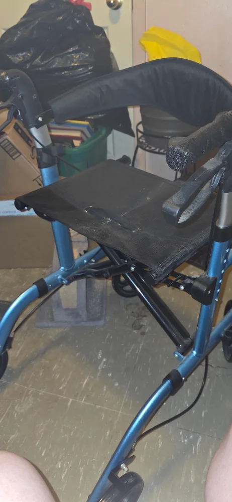 Blue Rolling Walker with Seat image indicator(2)