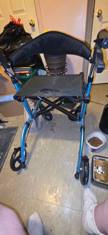 Blue Rolling Walker with Seat image indicator(3)