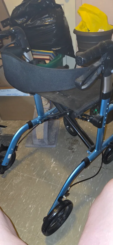 Blue Rolling Walker with Seat image indicator(5)