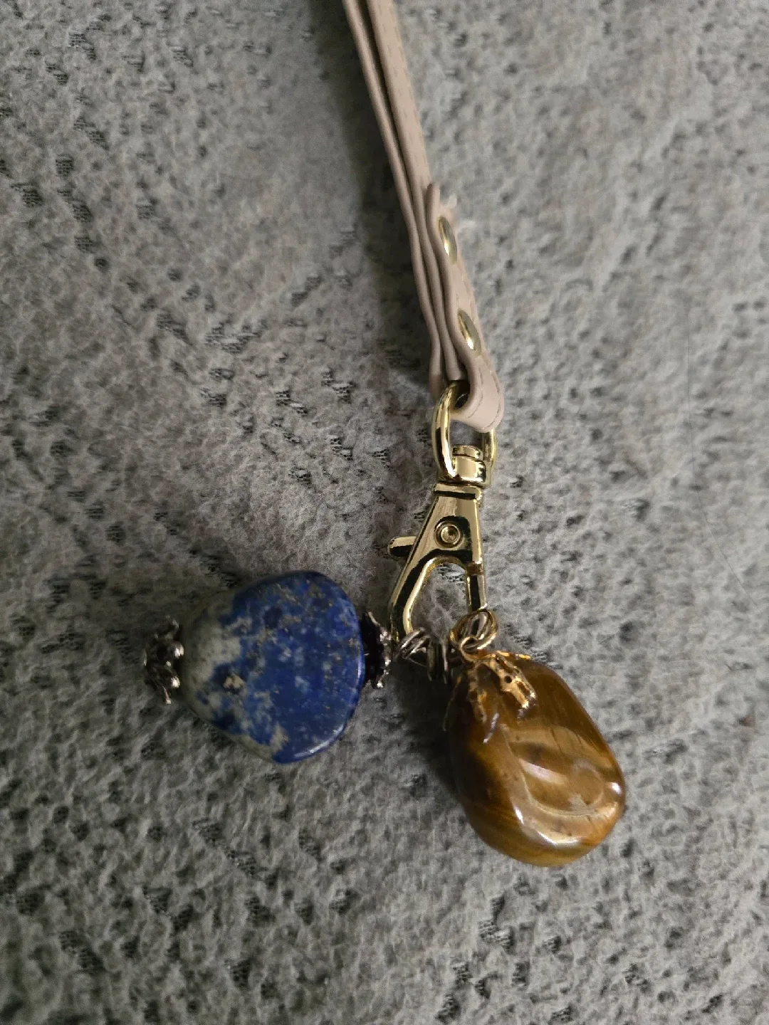 Handmade 2  Gemstone Pendants - Lapis Lazuli & Tiger's Eye thumbnail