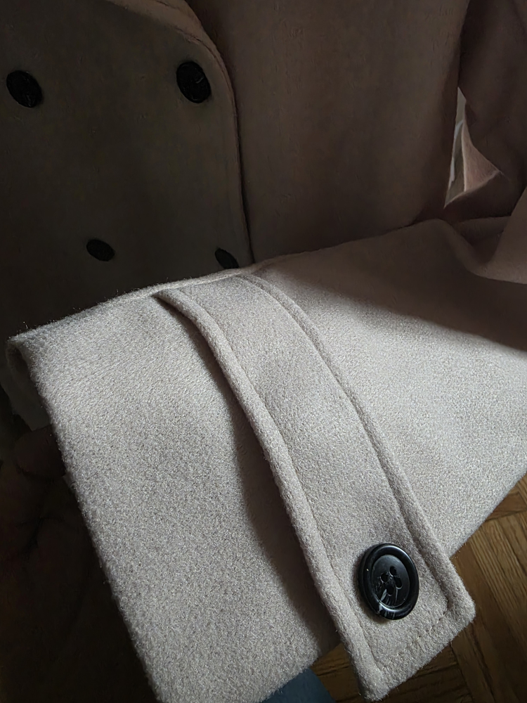 Beige Double Breasted Coat New - photo 3