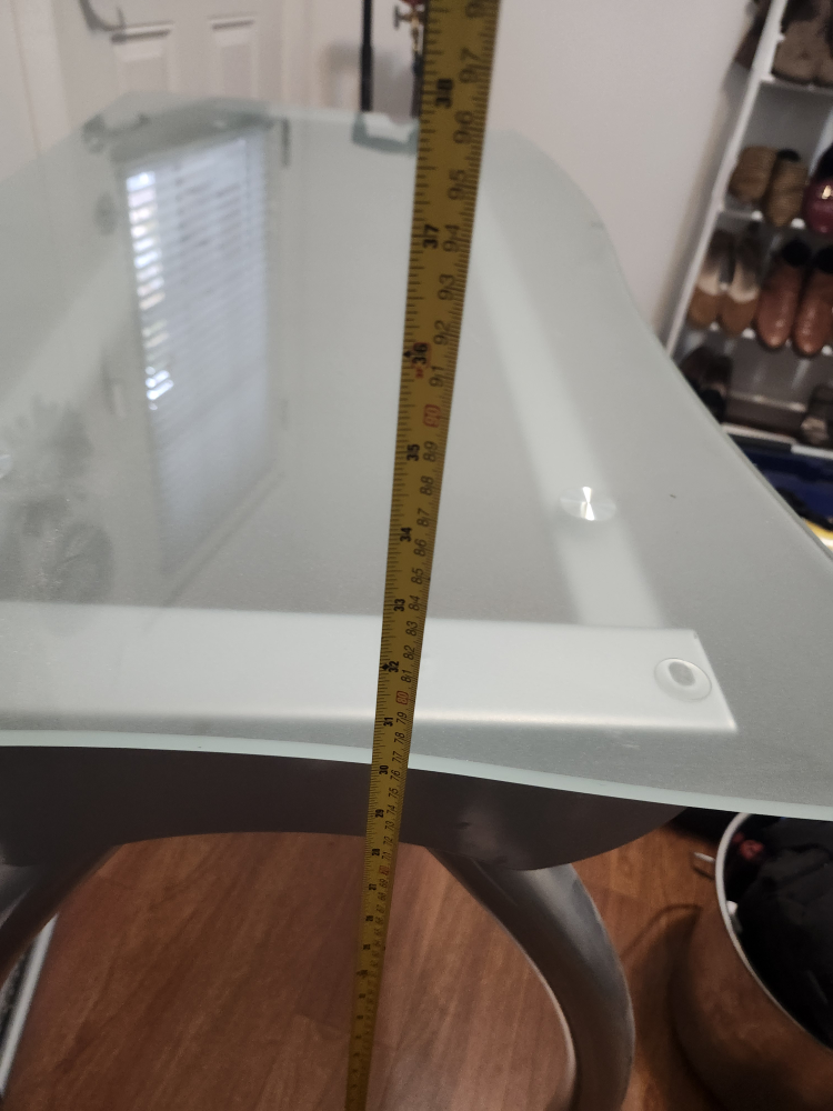 Glass Top office Table - 115×56 cm - photo 4
