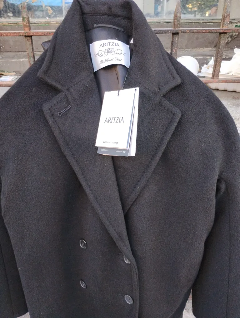 Aritzia The Slouch Coat - Black, Size M image indicator(2)