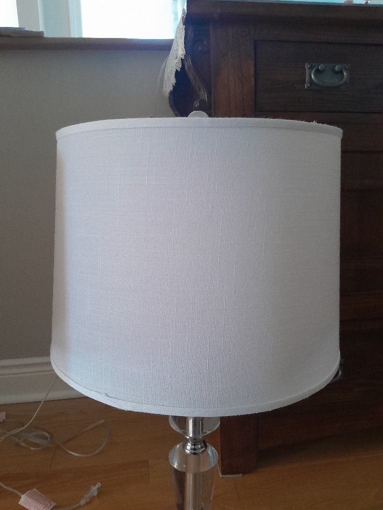 2 Crystal Table Lamps with White Shade - photo 4