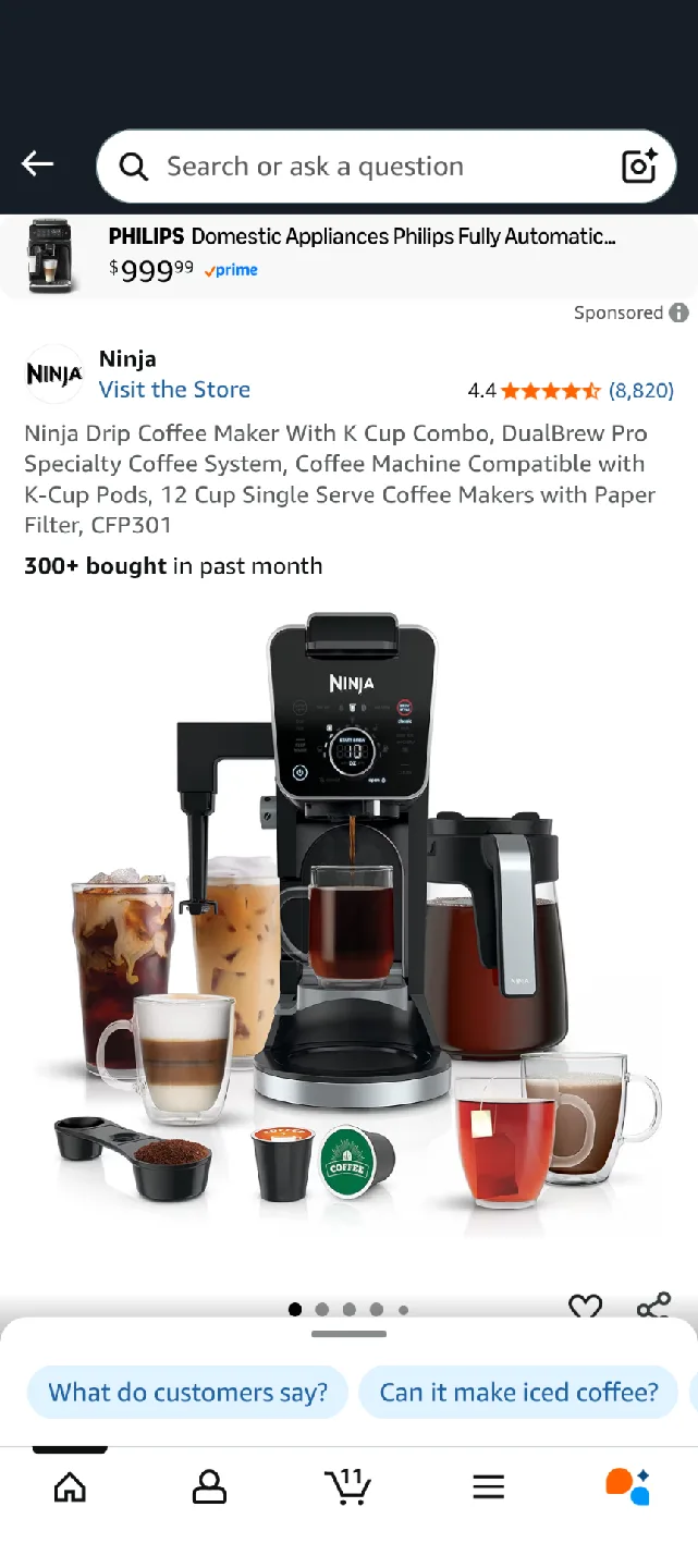 Ninja Drip Coffee Maker & K-Cup combo Dual Brew image indicator(6)