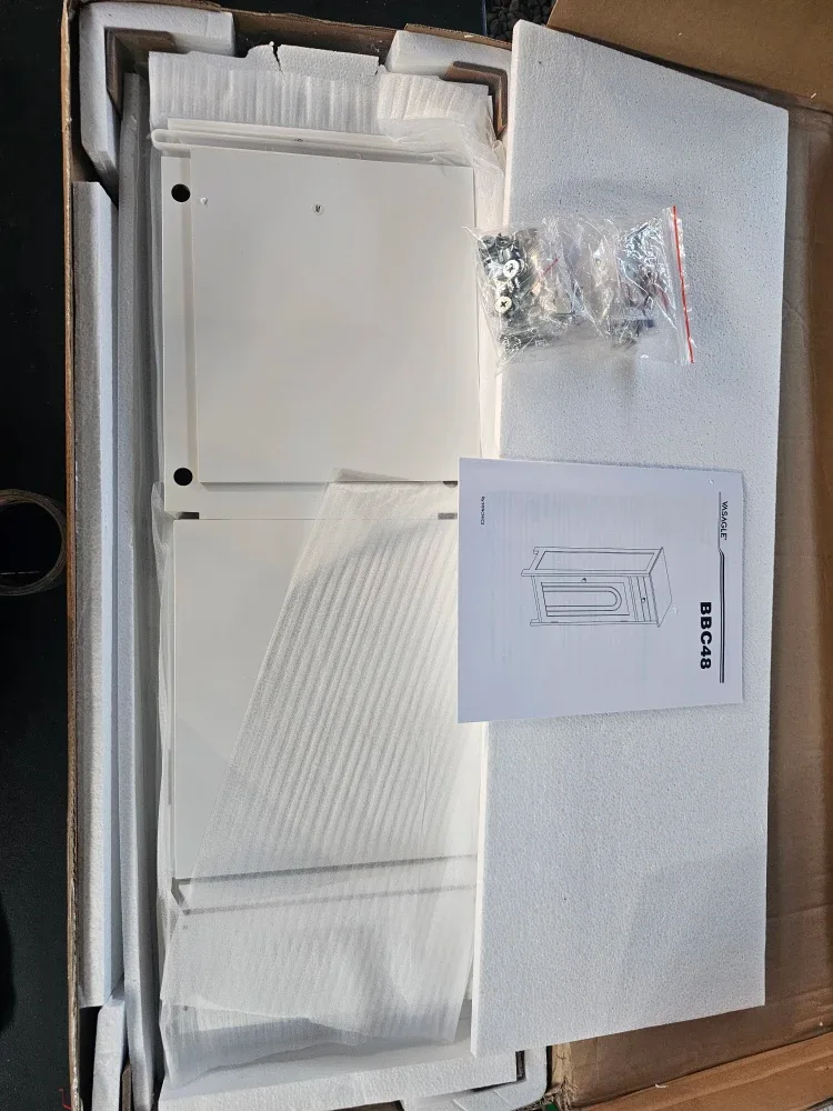 VASAGLE White Bathroom Storage Cabinet image indicator(4)