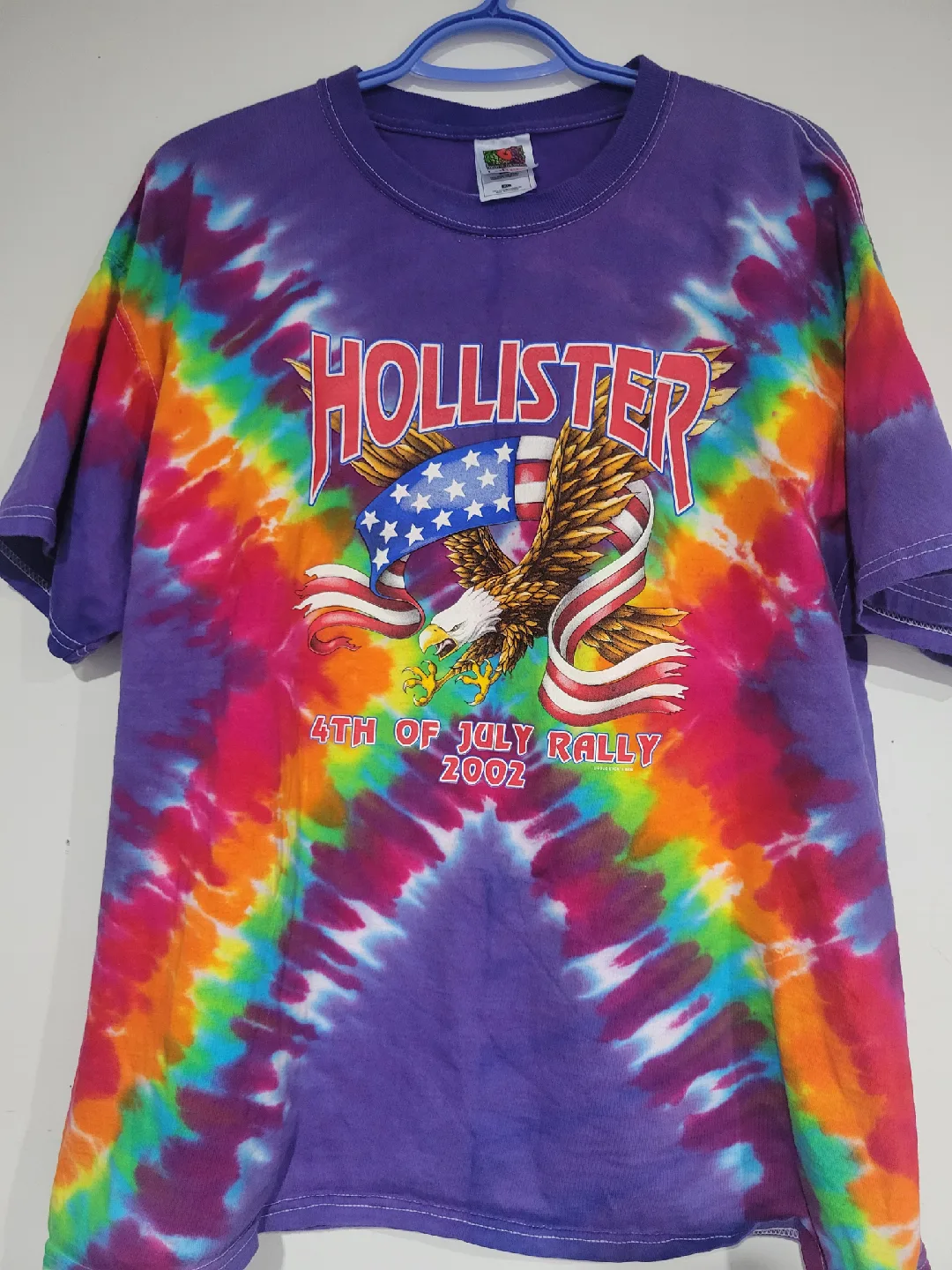 Hollister Tie Dye 4th of July Rally 2002 T-Shirt XL image indicator(2)
