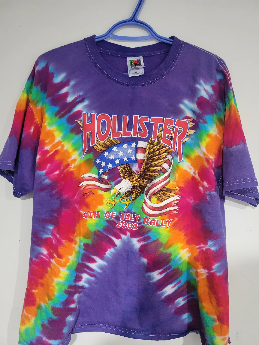 Hollister Tie Dye 4th of July Rally 2002 T-Shirt XL image indicator(3)
