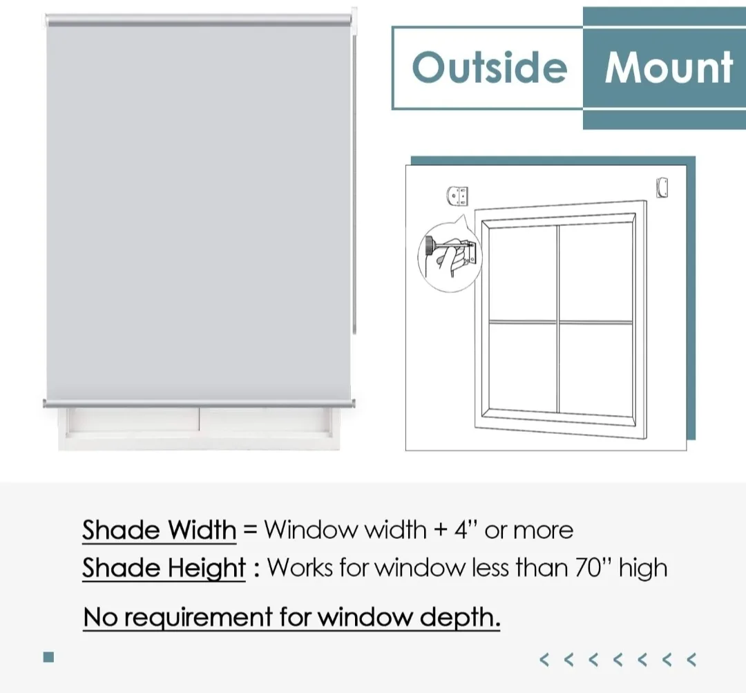 ChrisDowa Beige Blackout Roller Shade - New in Box! image indicator(7)