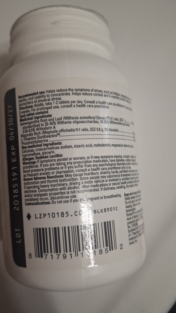 Integrative Therapeutics Cortisol Manager - 30 Tablets - photo 2