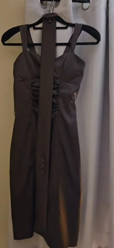 Dark Metalllic Brown Cocktail/Party Dress