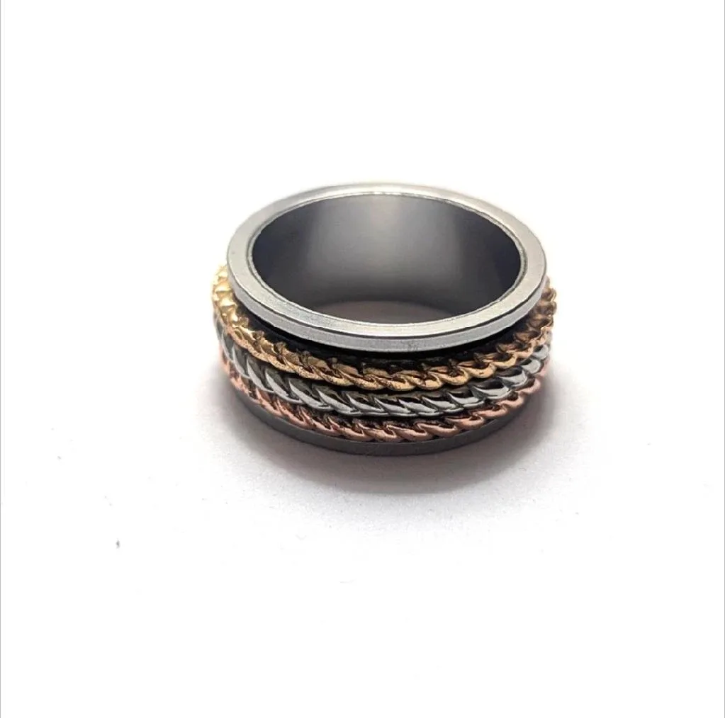 ✨️NEW! Stainless Steel Fidget Spinner Ring (Unisex) image indicator(2)