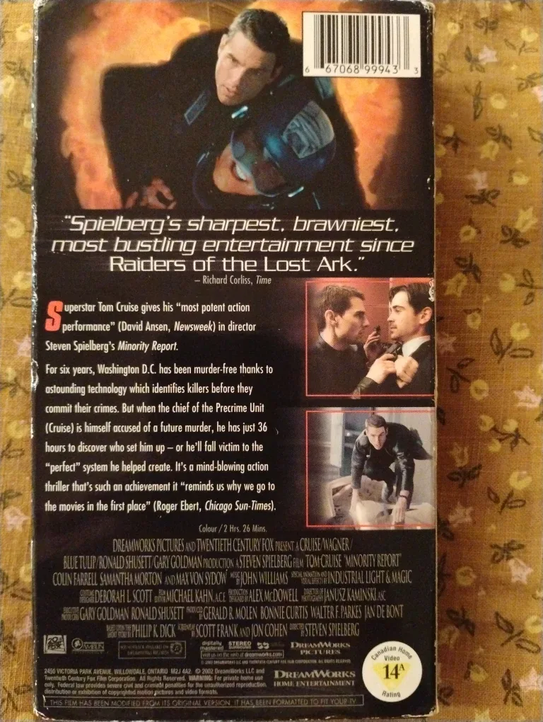 Minority Report VHS Tape - Tom Cruise image indicator(2)