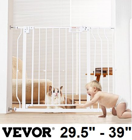 Vevor Easy Step Pet or Baby Safety Gate - 29.5"- 39"