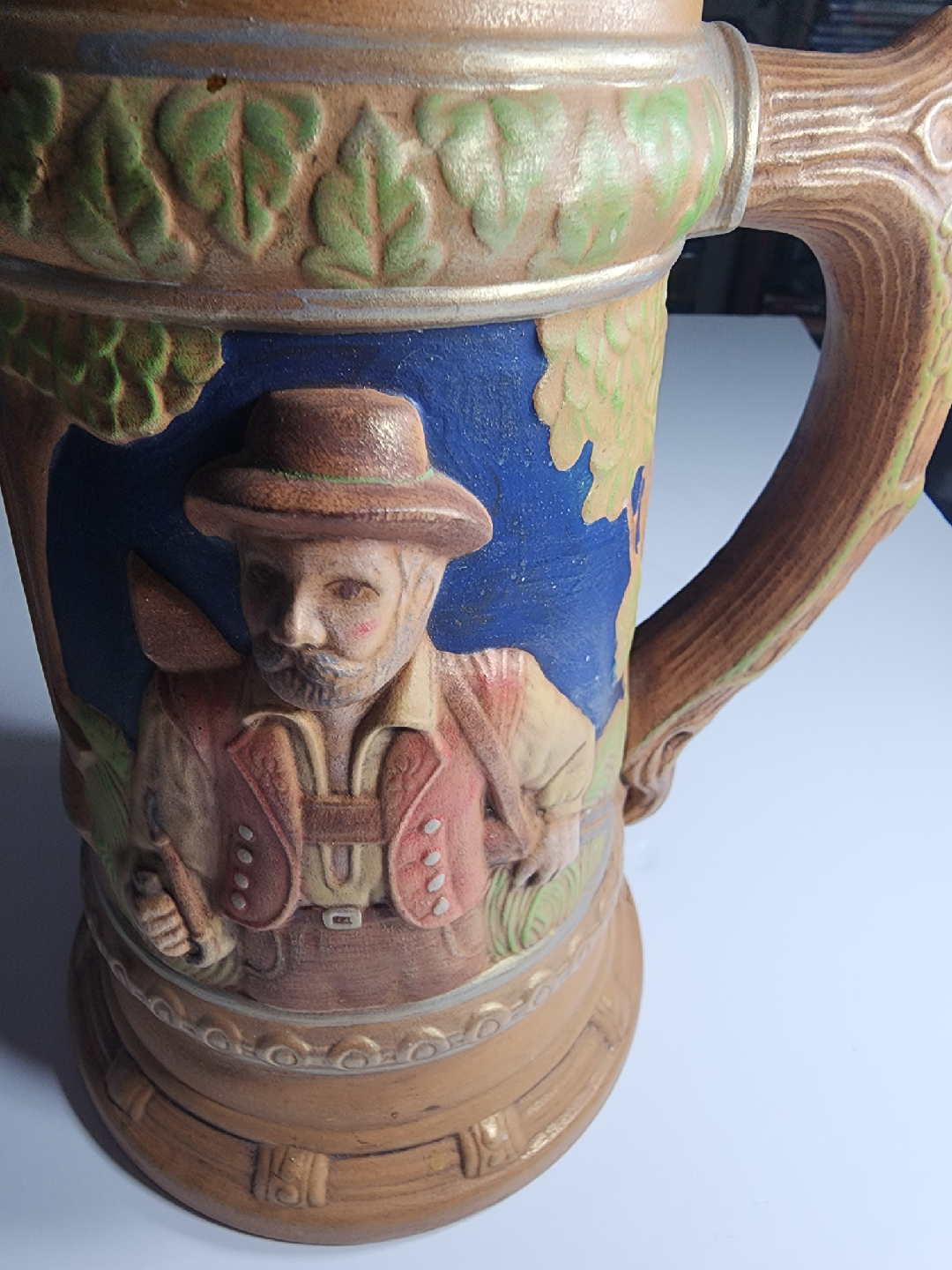 Vintage German Beer Stein with Hunter & Dog - photo 2