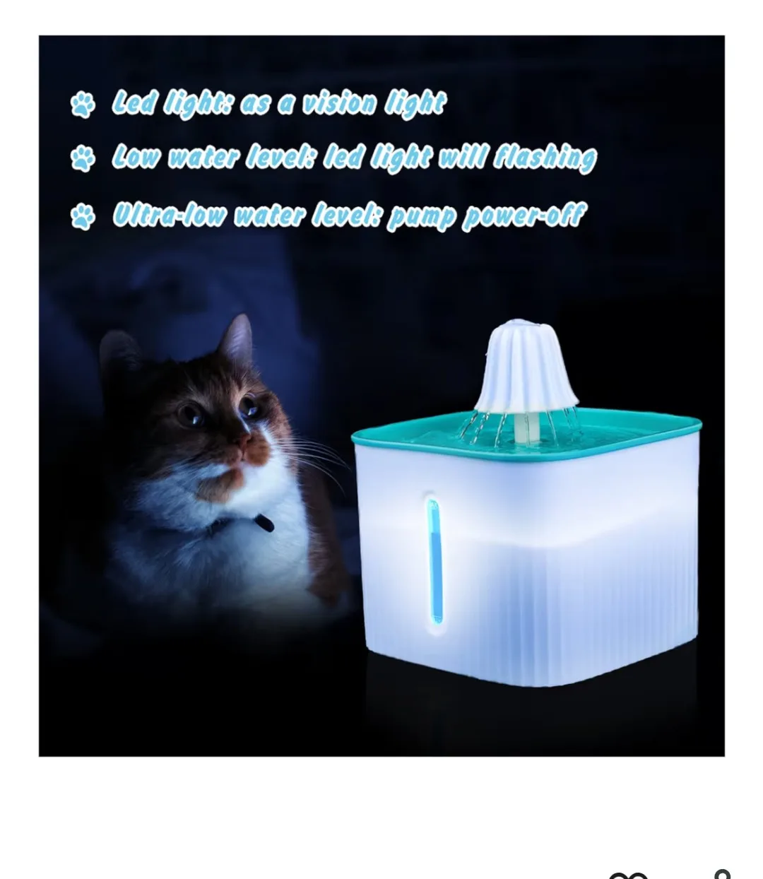 2.5L Pet Water Fountain (EUC) image indicator(9)