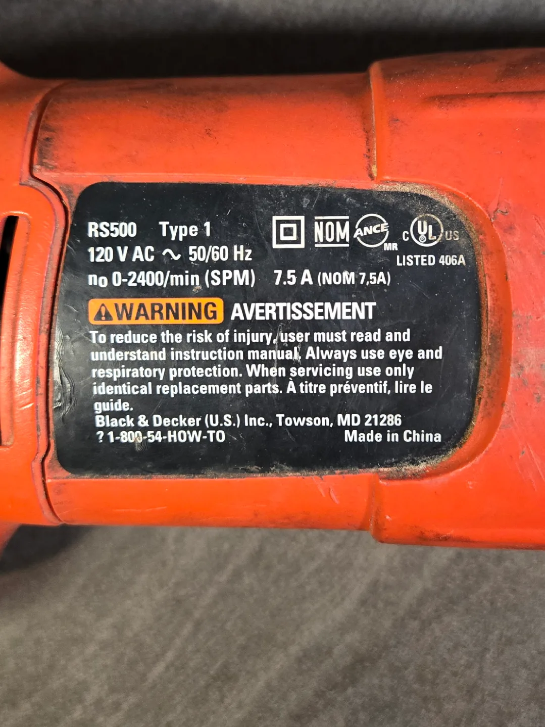 Black & Decker RS500 Reciprocating Saw image indicator(4)