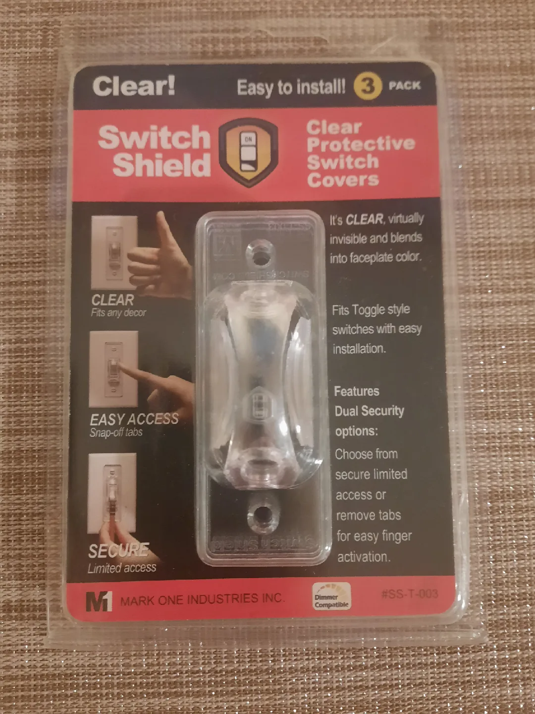 Switch Shield Clear Protective Switch Covers - 3 Pack thumbnail