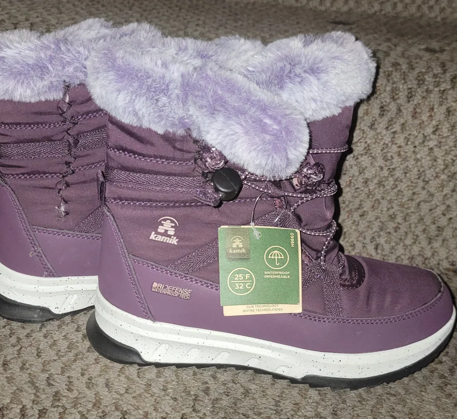 Damage Kamik Waterproof Winter Boots - Purple size 4 thumbnail
